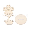 DIY Unfinished Wood Flowers Cutout WOOD-P017-05-2