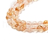 Natural Citrine Beads Strands G-A262-A01-6mm-4
