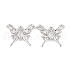 Brass Micro Pave Clear Cubic Zirconia Pendants KK-L212-03P-1