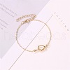 Alloy Knot Link Anklets for Women WG25ED7-01-2