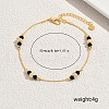 Brass & Acrylic Round Beaded Anklets for Women Daily Casual Holiday Accessories YE6902-3