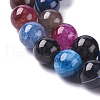 Natural Striped Agate/Banded Agate Beads Strands G-G582-10mm-53-3