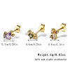 3Pairs 3Color Elegant S925 Sterling Silver Stud Earrings with Rhinestone KH6473-7-5