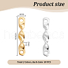   60Pcs 2 Colors Brass Connector Charms FIND-PH0021-02-2