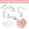 CREATCABIN 100Pcs Brass Earring Hooks KK-CN0001-79-2