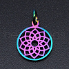 Chakra Theme Ion Plating(IP) 201 Stainless Steel Charms STAS-T054-JN403Q-2-1