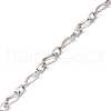 304 Stainless Steel Rhombus & Heart Link Chains CHS-F017-08P-3