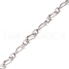 Non-Tarnish 304 Stainless Steel Rhombus & Heart Link Chains CHS-F017-08P-3