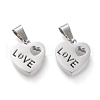 Non-Tarnish Valentine's Day 304 Stainless Steel Charms STAS-F253-10P-1