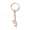 2Pcs Cat Shaped Alloy Enamel Keychains KEYC-JKC01065-4