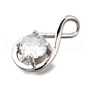 925 Sterling Silver Pave Cubic Zirconia Pendants STER-V001-03P-04-2