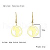 African Map Shape Dangle Earrings DG1061-3-1