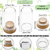 SUNNYCLUE Clear Glass Dome Cover CON-SC0001-05C-2