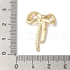 Brass Micro Pave Clear Cubic Zirconia Pendants KK-G499-05G-3