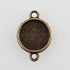 Flat Round Alloy Cabochon Connector Settings X-PALLOY-N0087-04AB-NF-1