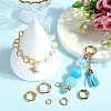 SUNNYCLUE 8Pcs 4 Styles Brass Twister Clasps KK-SC0005-68-4