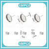 Unicraftale Flat Round 304 Stainless Steel Stud Earring Settings STAS-UN0060-72B-3