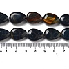 Natural Blue Tiger Eye(Dyed & Heated) Beads Strands G-P528-L20-01-5