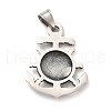 Tibetan Style 304 Stainless Steel Pendants STAS-K243-11AS-2
