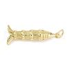 Brass Micro Pave Cubic Zirconia Pendants KK-Q028-69G-02-2