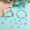 SUNNYCLUE 80Pcs 10 Styles Rack Plating Brass Filigree Connector Charms KKC-SC0001-04-4