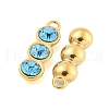 304 Stainless Steel Pendants STAS-L080-023G-03-2