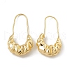 Brass Croissant Hoop Earrings for Women KK-K271-07G-1