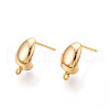Brass Stud Earring Findings KK-N263-25G-1