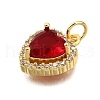 Brass Micro Pave Cubic Zirconia Pendants KK-K401-09G-2