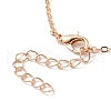 Dry Pressed Real Flower Resin Pendant Necklace NJEW-G088-01KCG-06-4