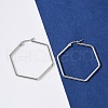 Tarnish Resistant 201 Stainless Steel Hoop Earrings X-EJEW-A052-25A-5
