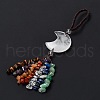 Moon Natural Quartz Crystal Pendant Decorations HJEW-R127-01A-5