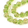 Handmade Gold Foil Glass Beads Strands FOIL-N029-04C-3