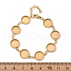 Ion Plating(IP) 304 Stainless Steel Bracelets Making with Round Tray BJEW-H600-16G-3