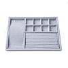 Removable Velvet Jewelry Organizer Display Trays for Earrings Necklaces Rings CON-R030-04A-1
