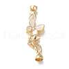 Brass Micro Pave Clear Cubic Zirconia Fold Over Clasps KK-H480-49G-1