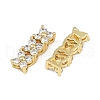 Eco-Friendly Brass Micro Pave Cubic Zirconia Rectangle Pendants ZIRC-M087-10G-NR-1-2