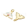 Brass Enamel Charms KK-L237-028G-04-2