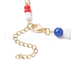 3Pcs 3 Colors Natural Dyed Yellow Jade Gemstone Round Beads & Glass Seed Beads Bracelets BJEW-MZ00180-5