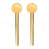 Ion Plating(IP) Golden 304 Stainless Steel Dangle Stud Earrings EJEW-D083-11B-1
