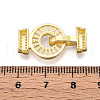 925 Sterling Silver Micro Pave Clear Cubic Zirconia Fold Over Clasps STER-T008-08G-3