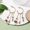 Golden 304 Stainless Steel Half Hoop Earrings EJEW-JE05675-01-2