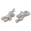 Brass Micro Pave Cubic Zirconia Pendants KK-A180-18P-2