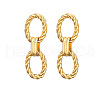304 Stainless Steel Oval Dangle Stud Earrings LU8104-3-1