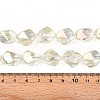 Electroplate Transparent Glass Beads Strands EGLA-N017-02B-4