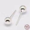 925 Sterling Silver Stud Earrings STER-K028-01S-5mm-1