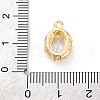 Brass Micro Pave Clear Cubic Zirconia Pendants KK-Z084-09G-01-3