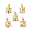 Rack Plating Brass Micro Pave Clear Cubic Zirconia Pendants KK-H431-24G-4