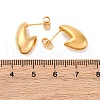 Ion Plating(IP) 304 Stainless Steel Twist Teardrop Stud Earrings for Women EJEW-K244-11G-2