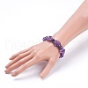 Natural Amethyst Stretch Bracelets BJEW-JB03746-04-3
